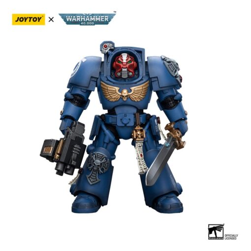 Warhammer 40k Action Figura 1/18 Ultramarines Terminator Squad Sergeant Con Power Sword E Teleport Homer 12 Cm Joy Toy (cn)