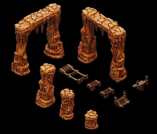 Warlock Tiles Accessory: Dripstone Bridges Wizkids