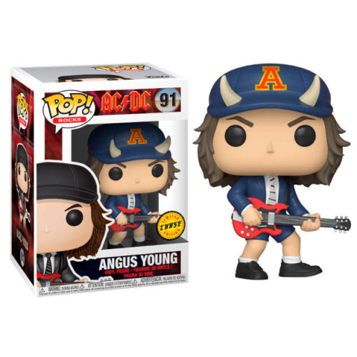 AC/DC Pop! Rocks Figure Vinile Angus Young 9 Cm Chase Funko