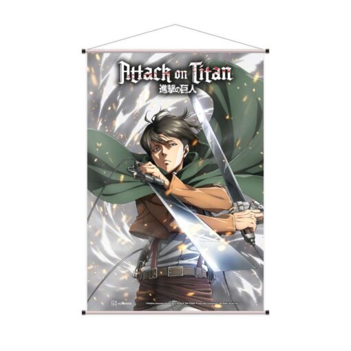 ATTACK ON TITAN LEVI WALLSCROL 60X90 Wall Scroll Sakami Merchandise