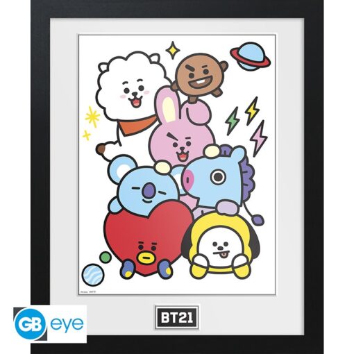 BT21 - Framed print "Characters Stack" (30x40)