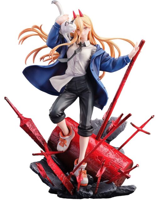 Chainsaw Man Statua 1/7 Power & Meowy 28 Cm Sega