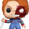 Child´s Play Pop! Movies Vinile (exc) Figura Chucky Half (bd) 9 Cm Funko