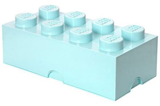 CONTENITORE LEGO BRICK 8 AZZURRO ACQUA GADGET