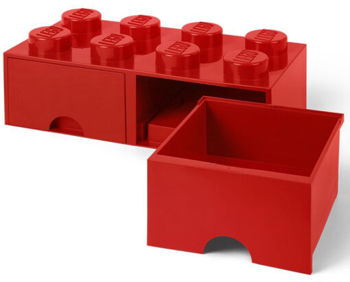 CONTENITORE LEGO BRICK 8 CASSETTO ROSSO GADGET