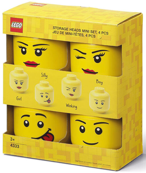 CONTENITORE LEGO MINI TESTA SET 4PZ LEGO - GADGET