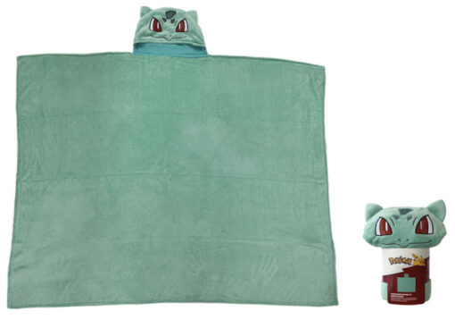 COPERTA IN PILE CON CAPPUCCIO POKEMON BULBASAUR POKEMON - ACCESSORI