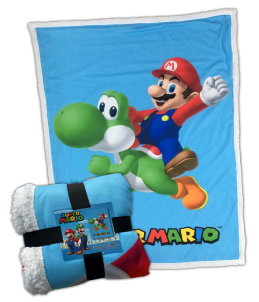 COPERTA SHERPA SUPER MARIO & YOSHI NINTENDO SUPER MARIO - ACCESSORI