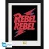 DAVID BOWIE - Framed print "Rebel Rebel Logo" (30x40)