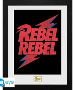 DAVID BOWIE - Framed print "Rebel Rebel Logo" (30x40)