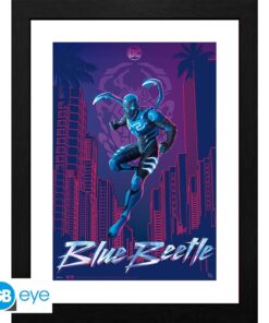 DC COMICS - Framed print "Blue Beetle movie poster" (30x40)