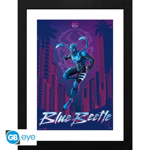 DC COMICS - Framed print "Blue Beetle movie poster" (30x40)