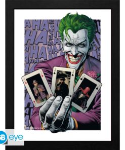 DC COMICS - Framed print "The Joker Haha Cards" (30x40)