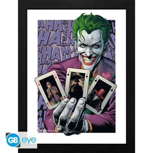 DC COMICS - Framed print "The Joker Haha Cards" (30x40)