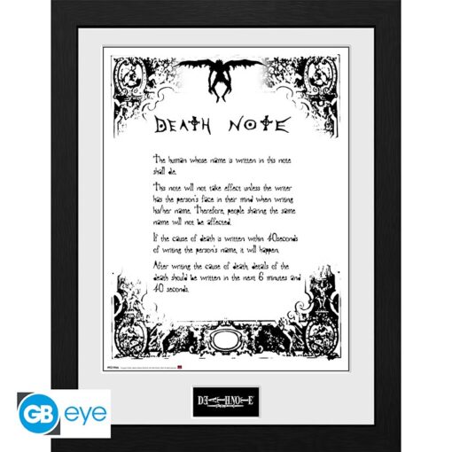 DEATH NOTE - Framed print "Death Note" (30x40)