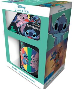 Disney Lilo & Stitch Set Regalo Tazza Sottobicchiere Portachiavi