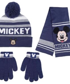 Disney Mickey Mouse Set Invernale Sciarpa Cappello Guanti Cerdà