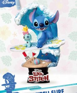 Disney Summer Series D-Stage PVC Diorama Stitch Surf 15 Cm Beast Kingdom Toys