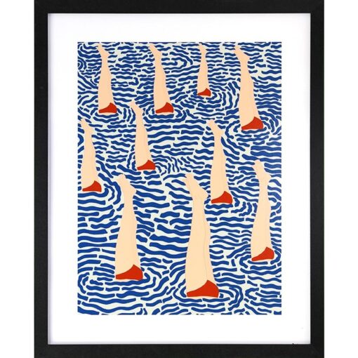 GBEYE - Framed print "Bañistas by Jota de Jai" (40x50cm)