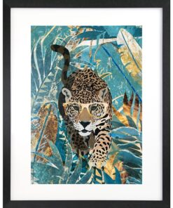 GBEYE - Framed print "Curious Jaguar in the rainforest" (40x50cm)