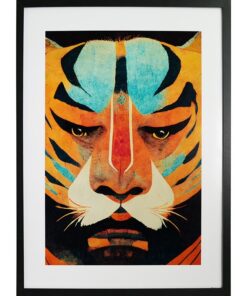 GBEYE - Framed print "Strong tiger by Treechild" (50x70cm)