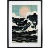 GBEYE - Framed print "Wild waves by Treechild" (50x70cm)