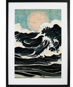 GBEYE - Framed print "Wild waves by Treechild" (50x70cm)