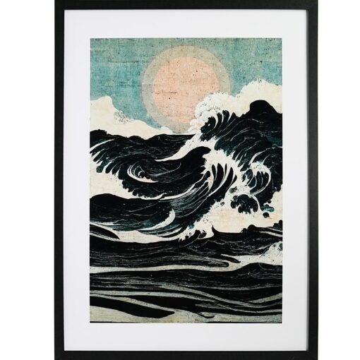 GBEYE - Framed print "Wild waves by Treechild" (50x70cm)