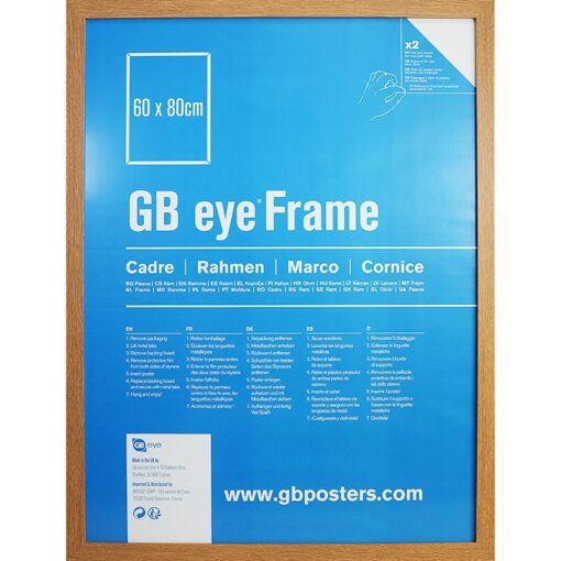 GBEYE - MDF Oak Frame - 60 x 80cm -