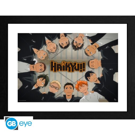 HAIKYU!! - Framed print "Karasuno Fight" (30x40)