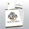 Harry Potter Copripiumino Letto Bianco e Oro Stemma Hogwarts 135 x 200 cm