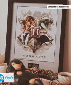 HARRY POTTER - Framed print "Hogwarts Water Colour" (30x40)