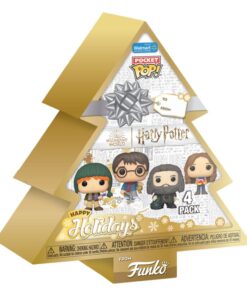 Harry Potter Holiday 2024 Pocket Pop! Vinile Portachiavis 4-pack Tree Holiday Box 4 Cm Funko