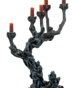 HELLS DEMONS CANDLE HOLDER 45CM PORTACANDELA NEMESIS NOW