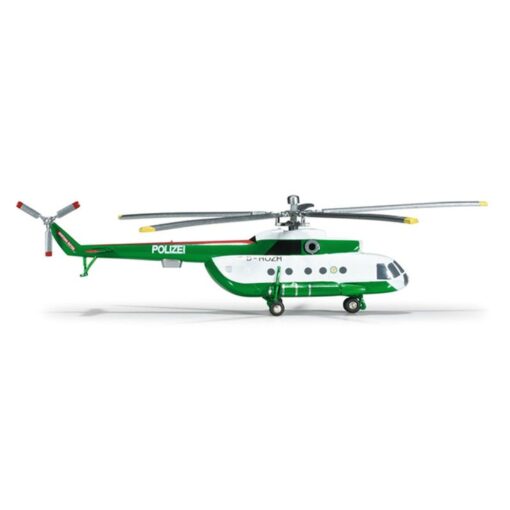 Herpa 554893 Hubschrauber Polizei Brandenburg Mil Mi-8T/1 Modellino SCATOLA ROVINATA