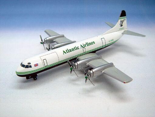 Herpa 561556 Atlantic Airways Lockheed L-188A Electra Aereo 1/400 Modellino