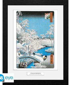 HIROSHIGE - Framed print "The Drum Bridge" (30x40)