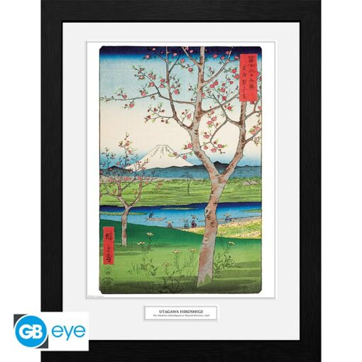 HIROSHIGE - Framed print "The Outskirts of Koshigay" (30x40)