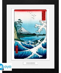 HIROSHIGE - Framed print "The Sea At Satta" (30x40)