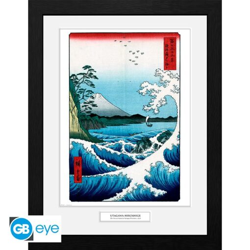 HIROSHIGE - Framed print "The Sea At Satta" (30x40)