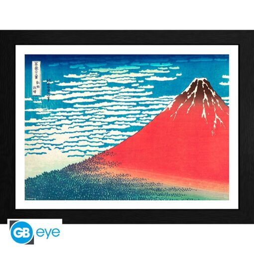 HOKUSAI - Framed print "Red Fuji" (30x40)