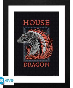 HOUSE OF THE DRAGON - Framed print "Red Dragon" (30x40)