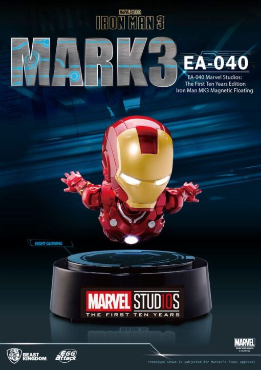 Iron Man 3 Uova Attack Floating Model Iron Man Mark Iii The First Ten Years Edition 16 Cm Beast Kingdom Toys