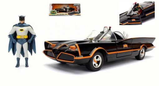 Jada 98259 BATMOBILE 1966 CON FIGURA BATMAN + ROBIN 1:24 Modellino