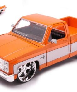 JADA TOYS JADA33612 CHEVROLET C-10 PICK UP 1985 ORANGE/GREY 1:24 Modellino