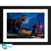 JURASSIC PARK - Framed print "Alan Grant vs T-Rex" (30x40)