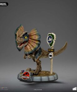 Jurassic Park MiniCo Statua Dilophosaurus 12 Cm Iron Studios