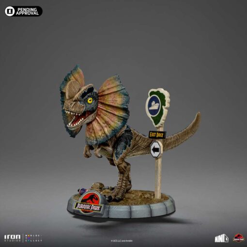 Jurassic Park MiniCo Statua Dilophosaurus 12 Cm Iron Studios