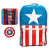 Loungefly Marvel Captain America Zaino Con Spilla 45cm Loungefly