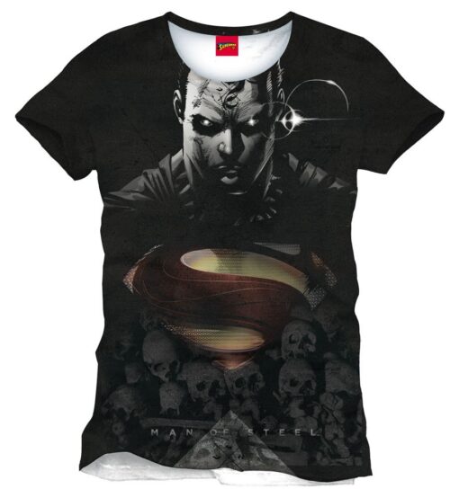 Man Of Steel Maglietta Maglia T Shirt Big Face All Over Size S CODI